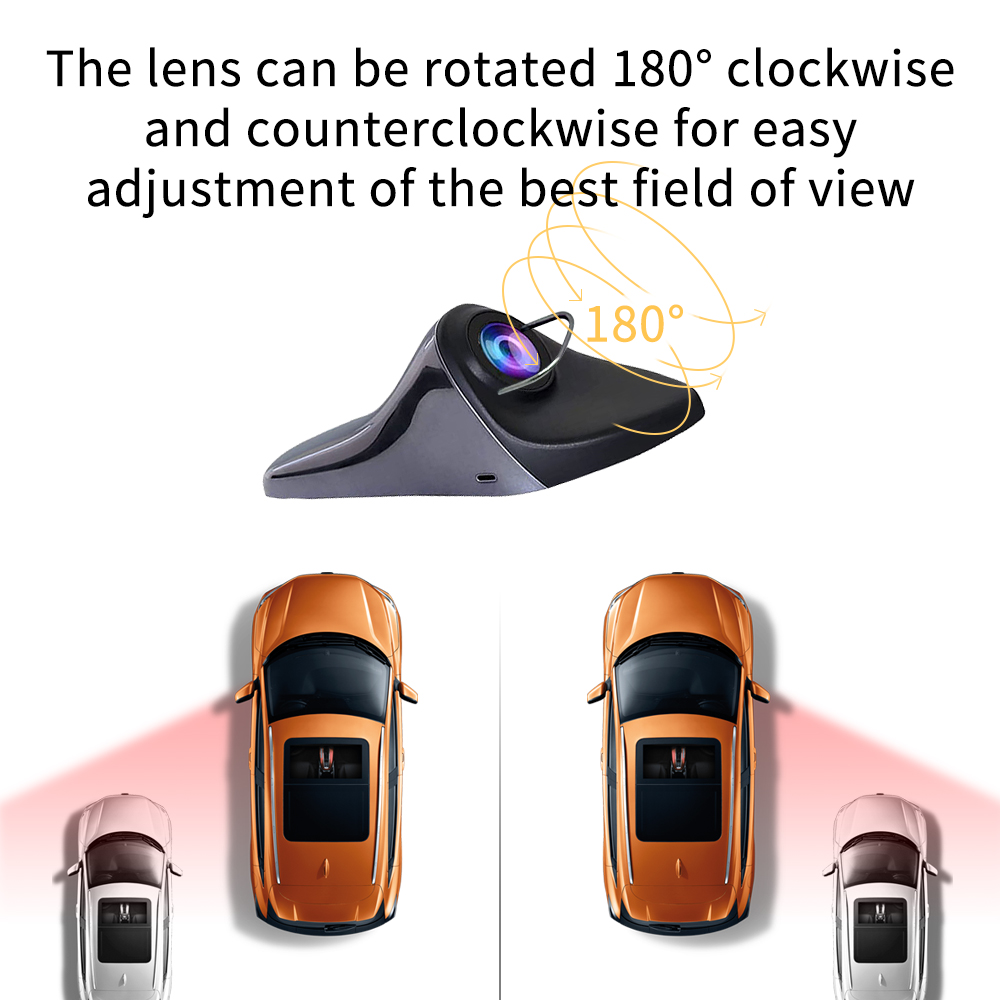 car Side View Camera 7 inch HD Surveillance System, IP68 Waterproof Blind spot Camera with HD LCD Screen Parking Assistance System