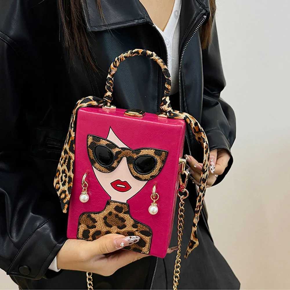 Candy Color Girls Printed Handbags Funny Purses for Women Designer Bag Leopard Box Bags for Women 2025 Evening Bag Clutch Lady W250527