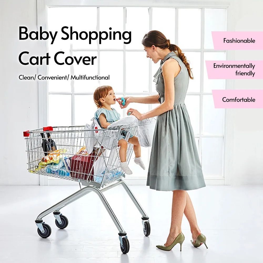 Multifunctional 2in1 Baby Shopping Cart Cover Children Highchair with Thickened Soft Cushion Transparent Phone Holder 250527