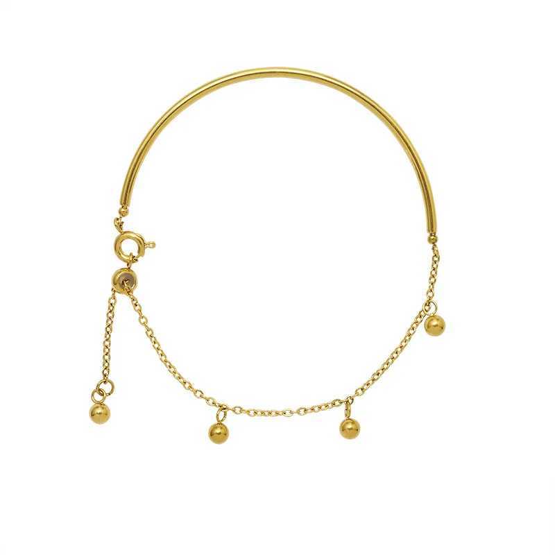Ramos Stainless Steel Elegant Delicate Simple Semicircle Fringe Beaded Bracelet Ladies Jewelry Party Gift W250526