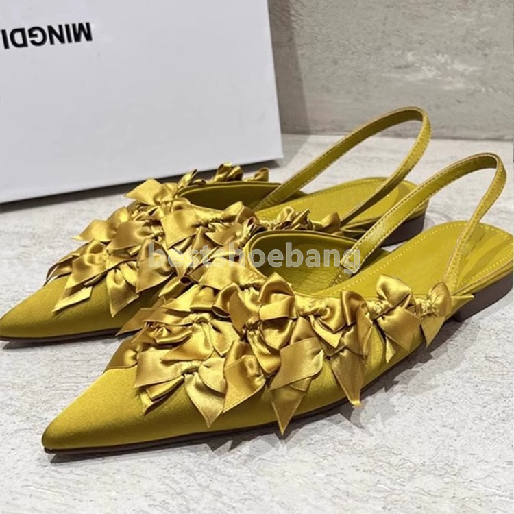 designer shoes summer loafers womens ballet flats heels fashion bowknot dress shoes luxury womens shoes low-heel sandals size 35-40