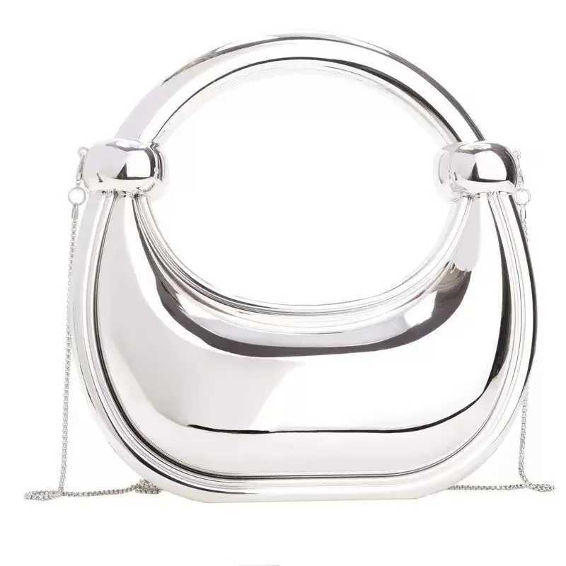 Mini Golden Evening Bag Purses and Handbags Luxury Designer Shoulder Bags Funny Shape Party Wedding Acrylic Knot Clutch Purse W250527