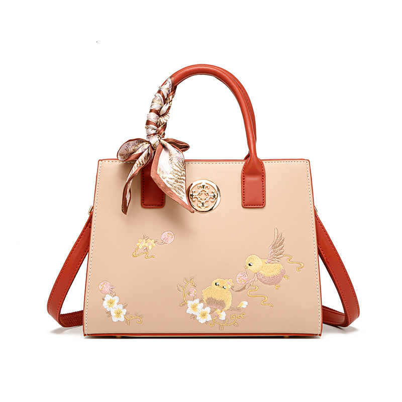 Free Shipping Designer Handbag New Chinese Style Mandarin Duck Embroidery Bag Fashionable And High-end Chinese Style Womens Shoulder Bag