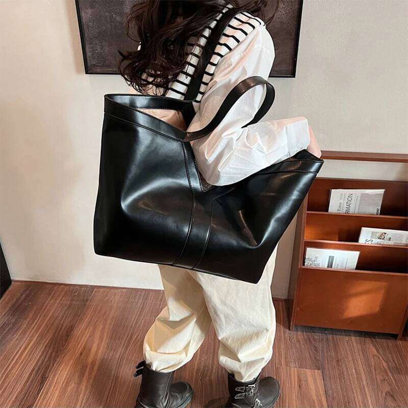 Women's Bags Designer Women's Retro Leather Tote Famous Brands Casual Totes Large Capacity Noir Shoulder Armpit Bag High Quality