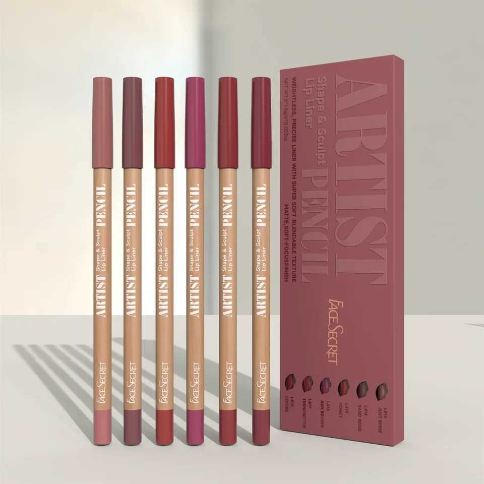 Face Secret Artist Shape Sculpt Lip Liner Pencil Set Weightless Precise Liner with Super Soft Blendable Texture Matte Soft z250527PNVM