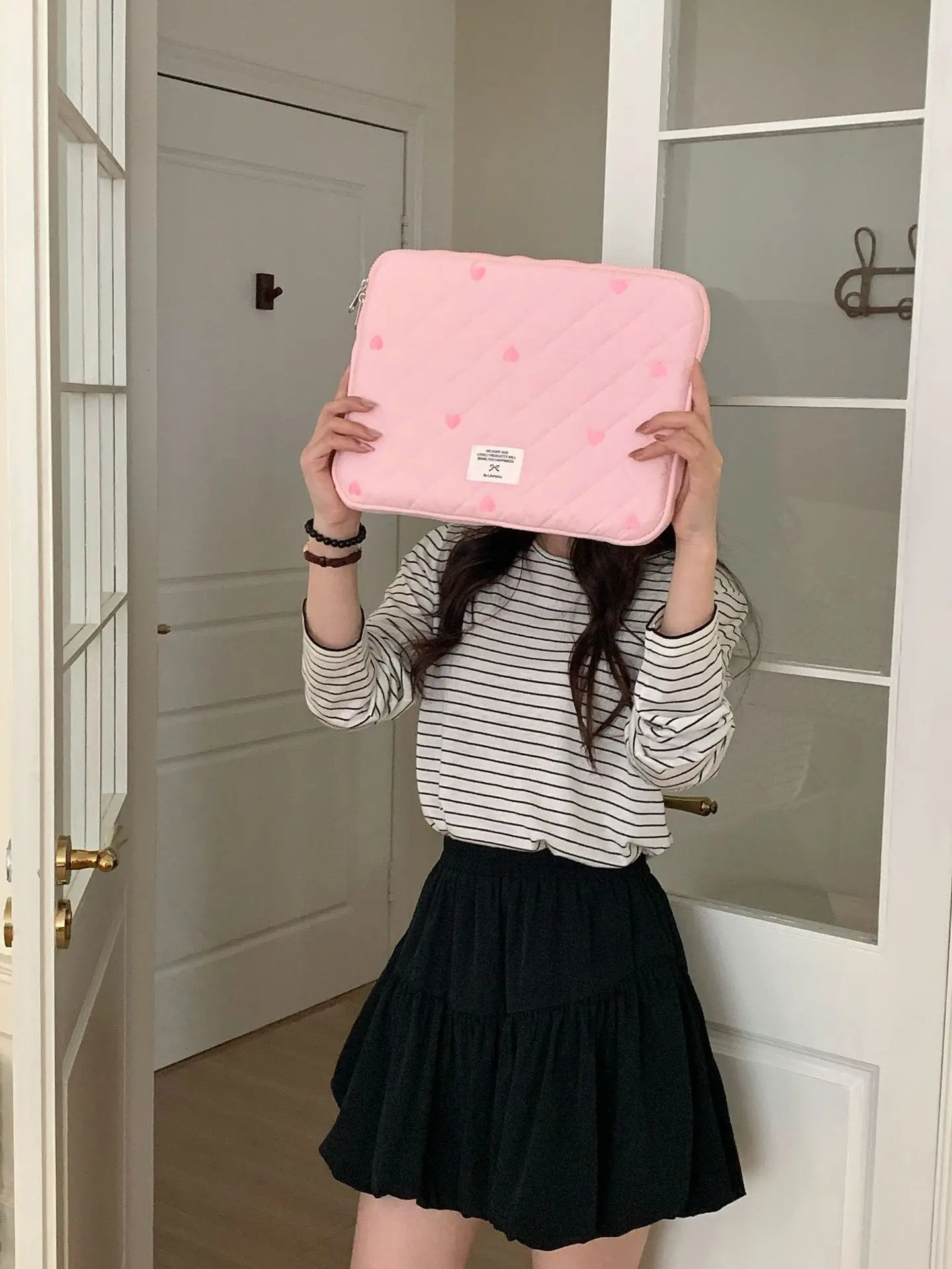 Cute Print Love Embroidery Laptop Bag 11 13.3 14 15 15.6 16 Inch Computer Bag Protection Case Laptop Sleeve Computer Case Bag 250526