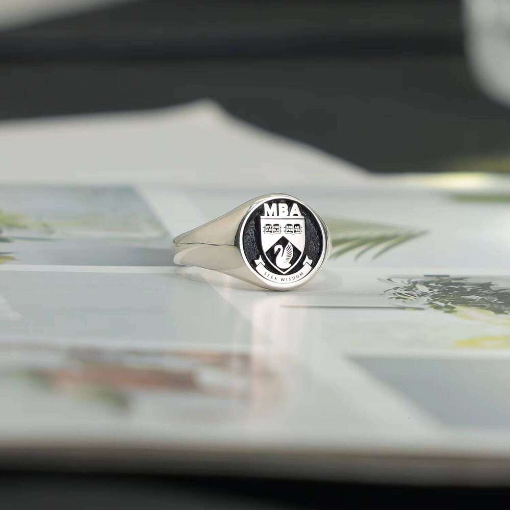 Sterling Sier for Women Fashion 13mm Width of Surface With Black Background Ring Wholesale