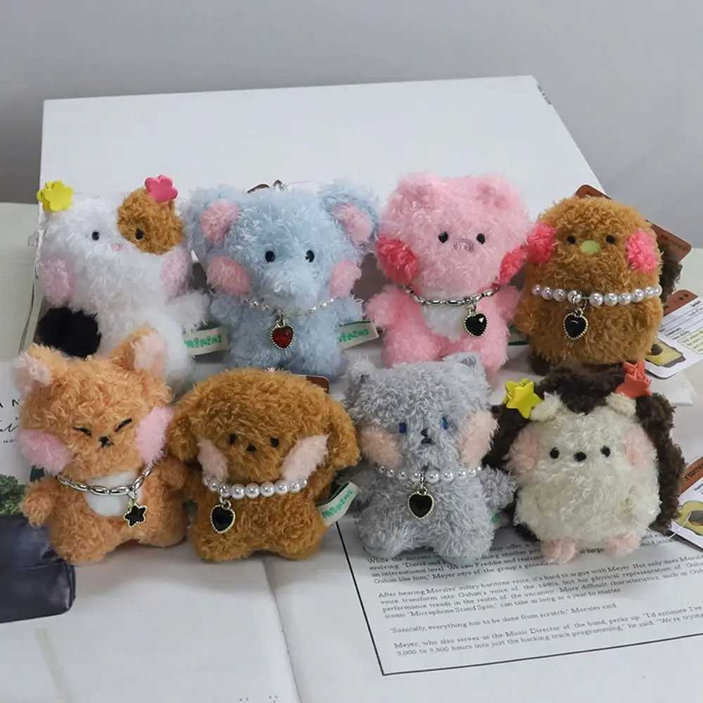 Stuffed Animals Plush Little Bear Keychain Plush Doll Soft Curly Plush Sitting Doll Pendant Animal Bear Cute Bear Bag Pendant W250526