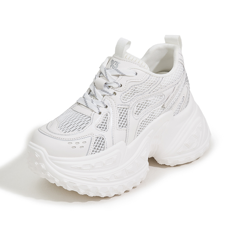 Designer Dad Shoes for Women New 2025 Spring and Autumn Versatile Thick-Soled Casual Sports Shoes with Sponge Cake Small Height Increase Women's 