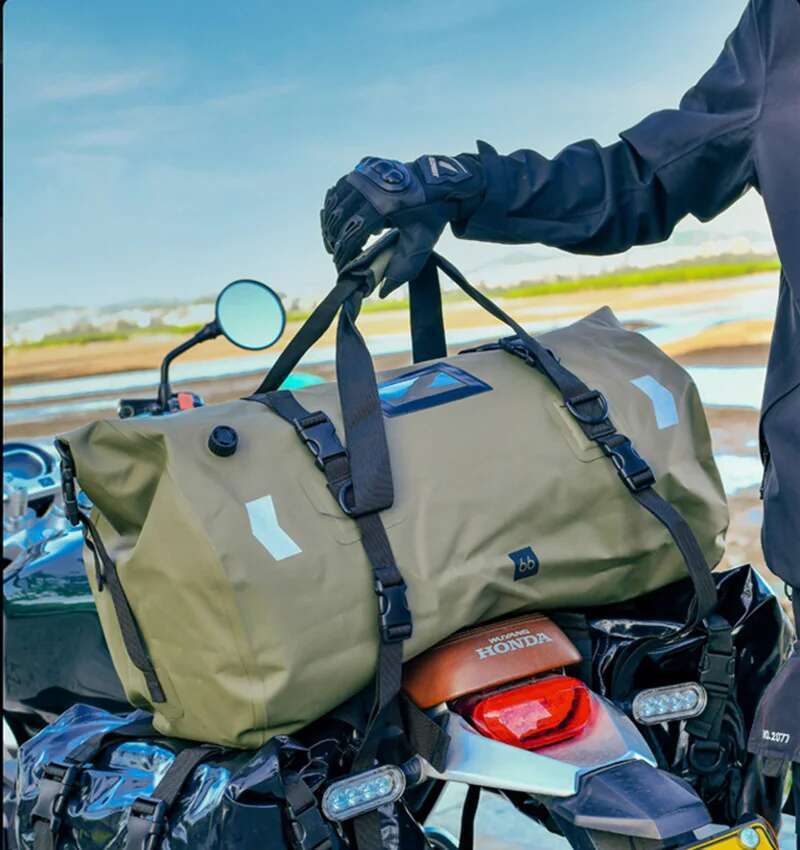 Universal 40L 66L Motorcycle Waterproof Tail Bags Helmet Durable Rear Moto Seat High Capacity Riding Motocross Outdoor Bag