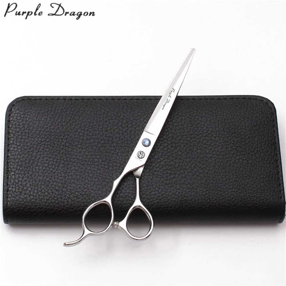 Left-Hand 7.0 JP Stainless Purple Dragon Shiny Animal Shears Straight Scissors Thinning Shears Curved Shears Pet Scissors Z3006 R250527
