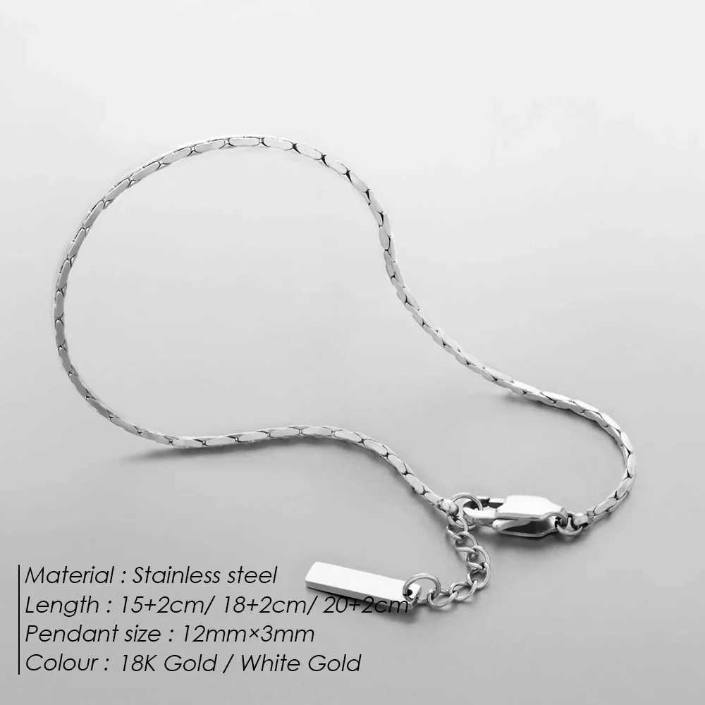 eManco Wire Chain Bracelet Fashion Trend Of New Personalized Mens White Gold Bracelet Without Losing Color Wholesale Jewelry W250526