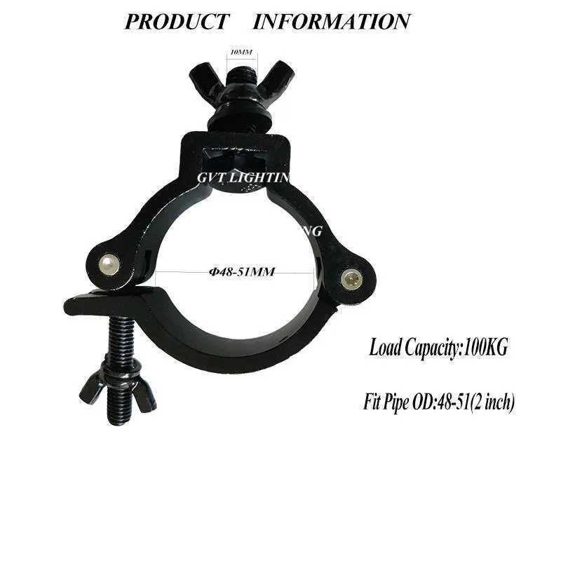 10pcs/lot Aluminum Stage Lights Truss Clamp DJ Light Clamps Hooks For LED PAR Moving Head Beam Spot Clamps 48-52mm Pipe Diameter XJ250527