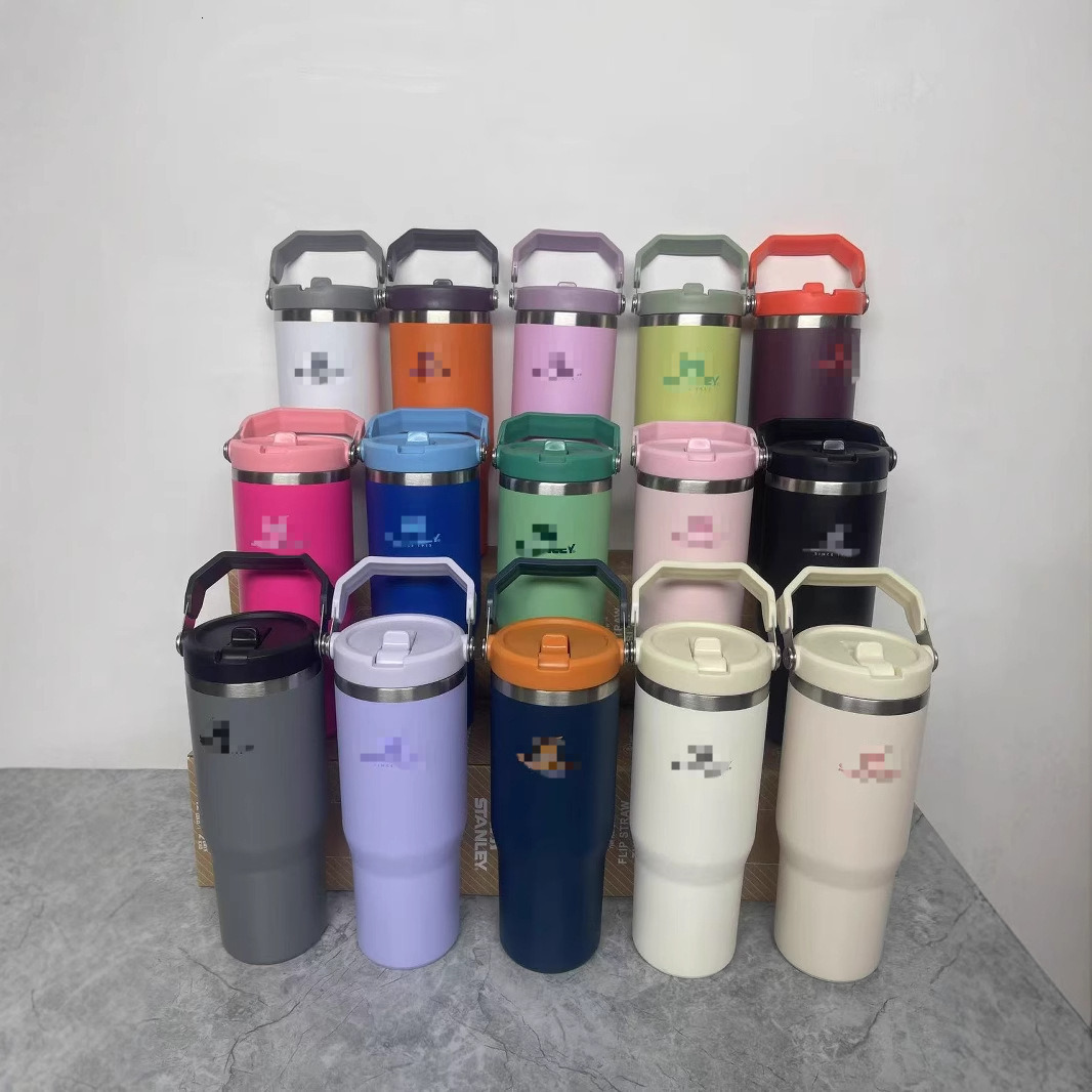 designer Thermos cup 30oz with Handle Car Cup Amazon Cross-Border 304 Stainless Steel Insulated Cup