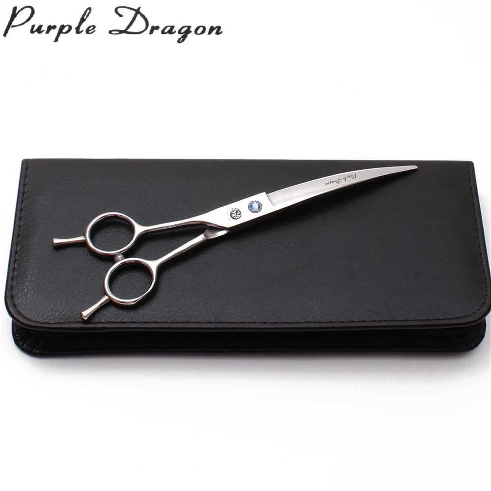 Left-Hand 7.0 JP Stainless Purple Dragon Shiny Animal Shears Straight Scissors Thinning Shears Curved Shears Pet Scissors Z3006 R250527