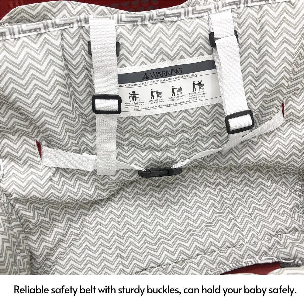 Multifunctional 2in1 Baby Shopping Cart Cover Children Highchair with Thickened Soft Cushion Transparent Phone Holder 250527