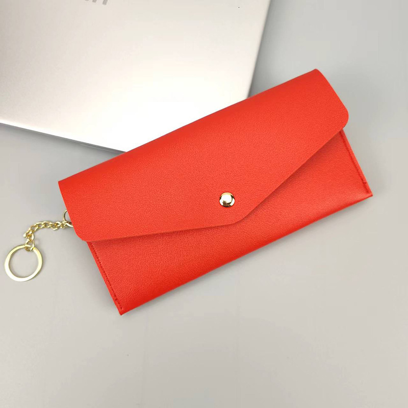 New portable women's long wallet, women's handbag, multi card slot, snap button, fashionable mobile phone bag, designer, fashionable men