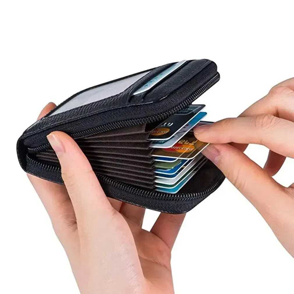 1pc Organ Card Bag Korean Edition Portable Womens Short Bank Card Cover Business Card Clip Zipper Vertical Handheld Bag Z250527