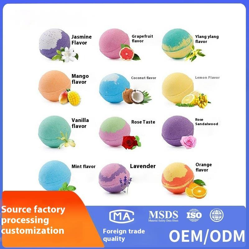 Bath Balls Customized Wholesale Factory Aroma Essential Oil Bubble Pop Explosion Bath Salt Balls