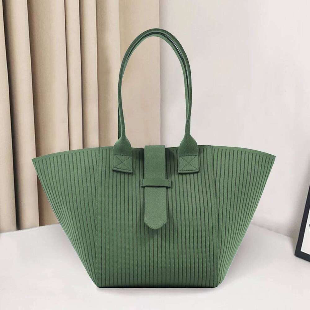 Tote For Gray College Shoulder Fashionable Green White-Collar Commuting Bag Classic Black Handbag Women New