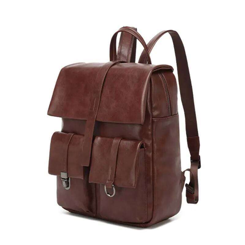 Vintage Women's Backpacks New Large Capacity Student School Bags PU Leather Laptop Bag Multifunctional Travel Women Backpack