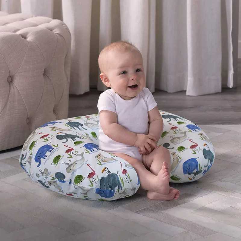 Infant Ushaped Nursing Pillowcase Learn Sit Pillow Coat for born Removable Printed Neck Protection Baby Bedding 250527