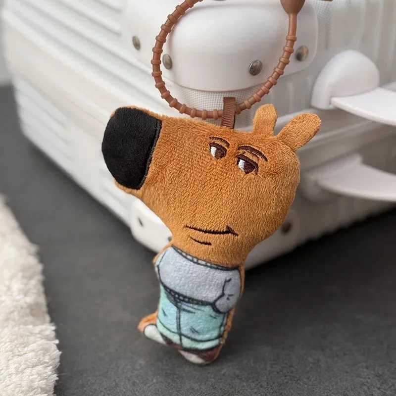Anime Chill Guy Dog Cosplay Keychain Unisex Kawaii Plush Doll Pendant Keyring Key Chain Bag Accessories Prop Gift W250526