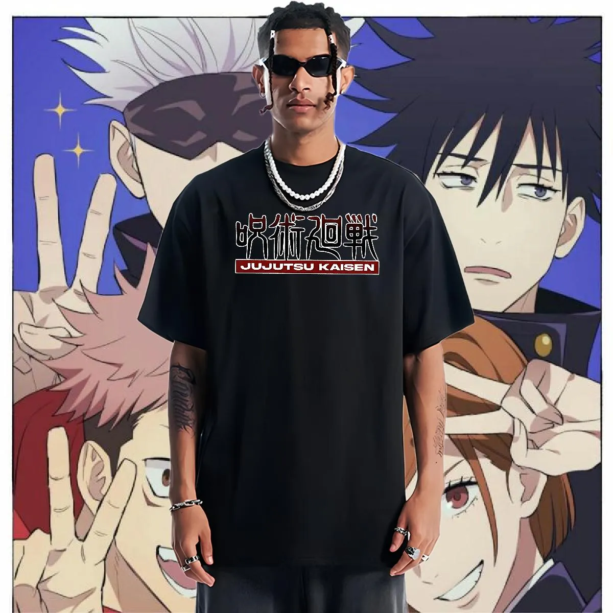 Factory Direct T Shirt For Man DIY Anime Mens Tshirts Daily Outfit Cotton Breathable Soft 5A Tops Shirt Casual Style Printed Male Tops Summer Short Sl