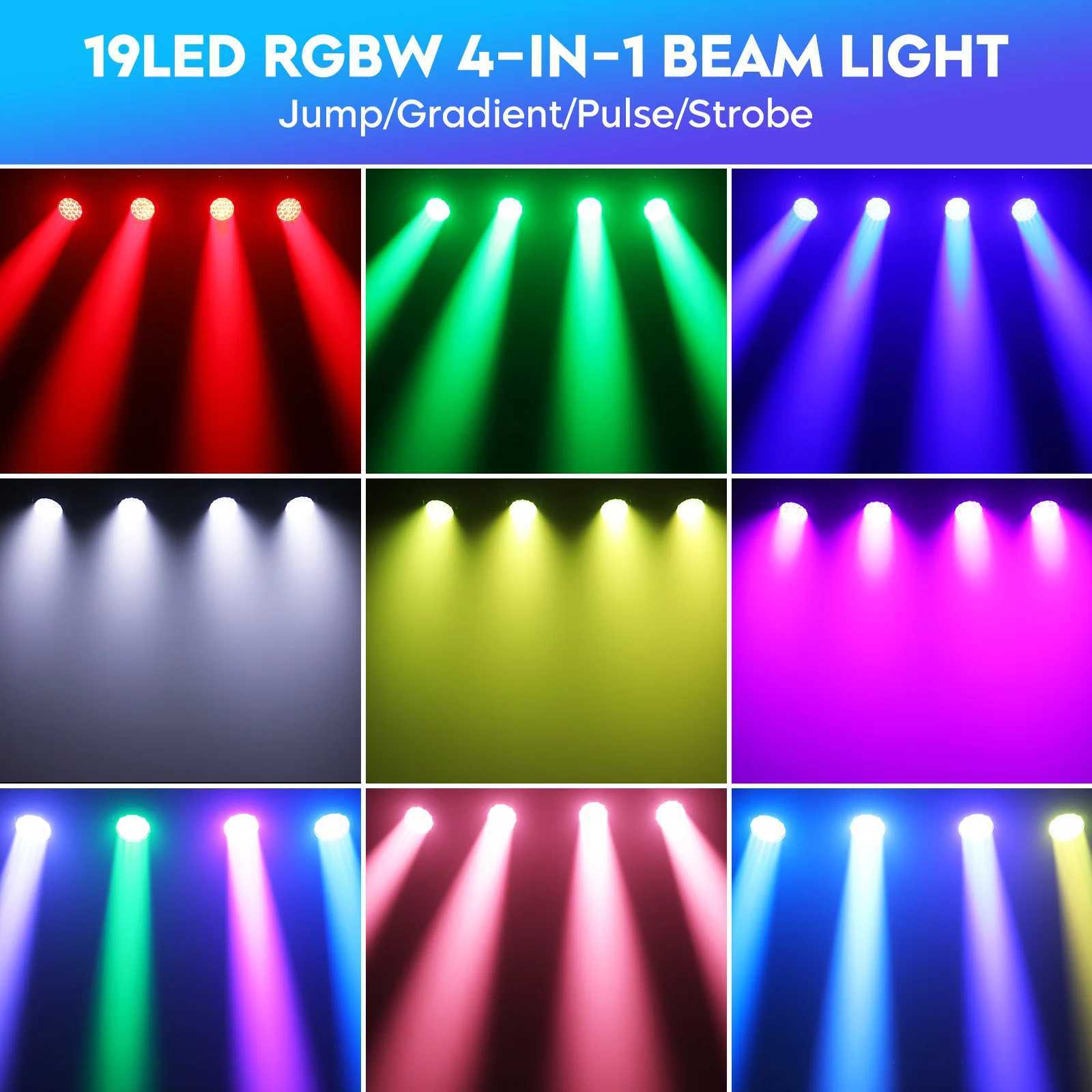 19x15W Zoom Wash Lights RGBW Beam Moving Head Light Highlight Full-Color Disco Party Light Voice Control for Stage Theater Bar XJ250527