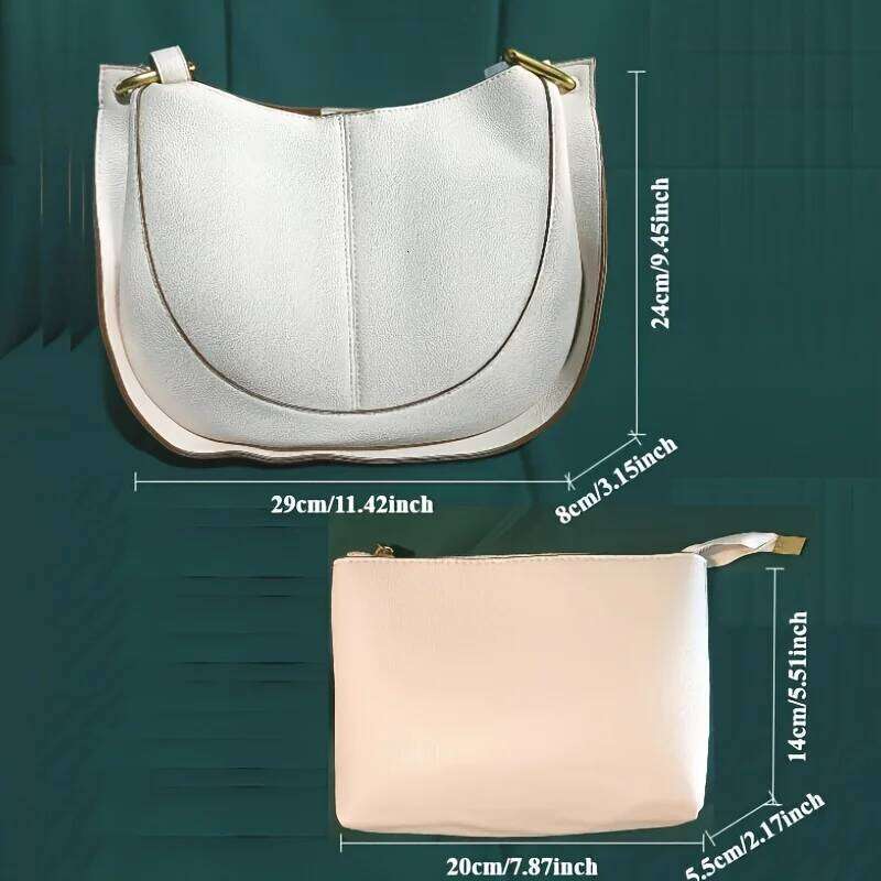 Free Shopping New 2025 Crossbody Small Commuter Design One-Shoulder Real Female Saddle Bag