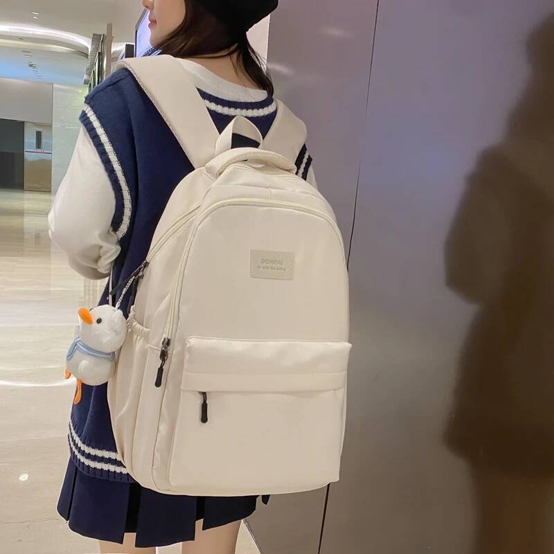 New Female Fashion Men High Capacity Waterproof College Backpack Trendy Women Laptop School Bags Cute Girl Travel Book Bag Cool