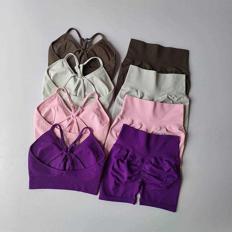 Butt Fiess Shorts Lifting Set for Women's Elastic Breathable Quick-drying Sports Underwear Beautiful Back Yoga Suit