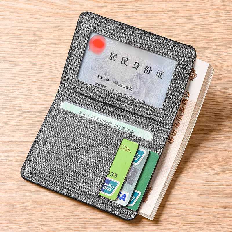 Mens Ultra-thin Anti-Demagnetization Wallet Card Holder Driver License Combo 2025 New Z250527