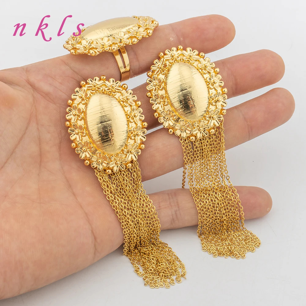Fashion Earrings Jewelry Sets For Dubai Retro Italian Round Jewelry Set For Copper Earrings For Party Gifts Accessories 250519