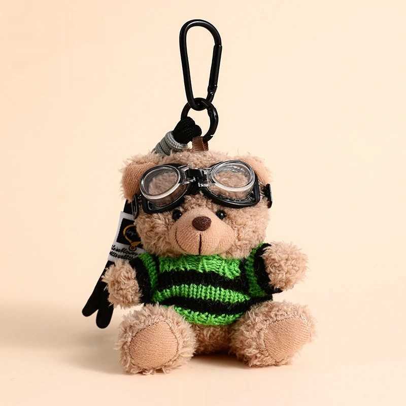 New Cartoon Plush Teddy Bear Doll Backpack Pendant Car Keychain MenS And WomenS High-End Cute Backpack Doll Hanging Chain Gift W250526