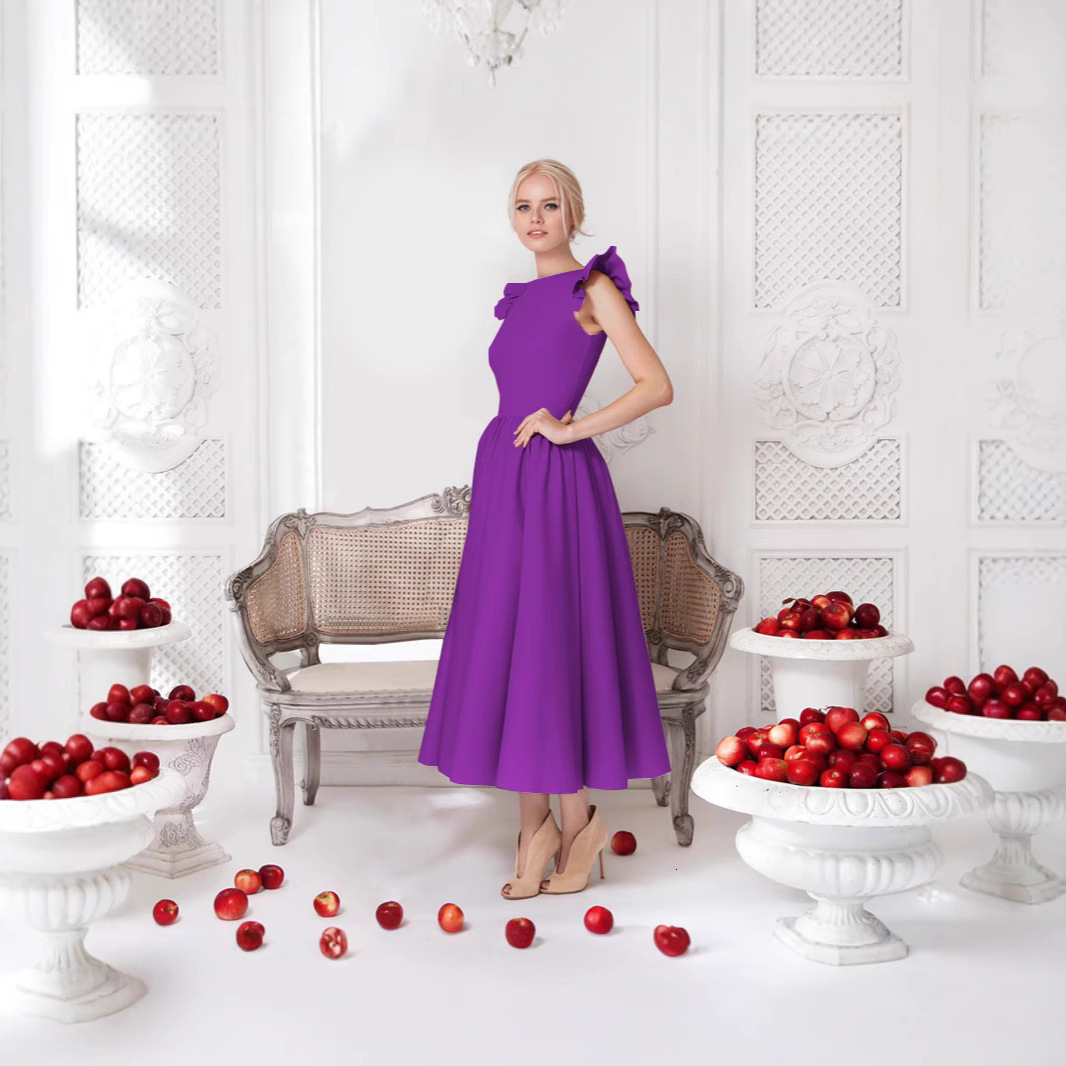 Princess dress with flying sleeves and milk silk skirt
