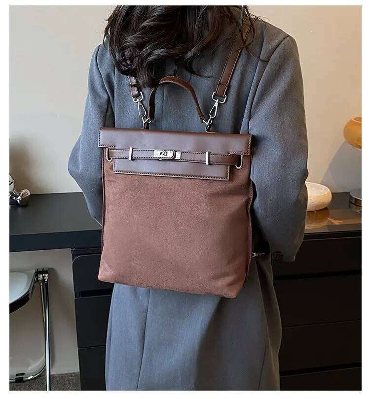 2025 Summer Must-Have PU - Fashionable Cover Type Bag, Spacious One Size Backpack for Work, School & Travel