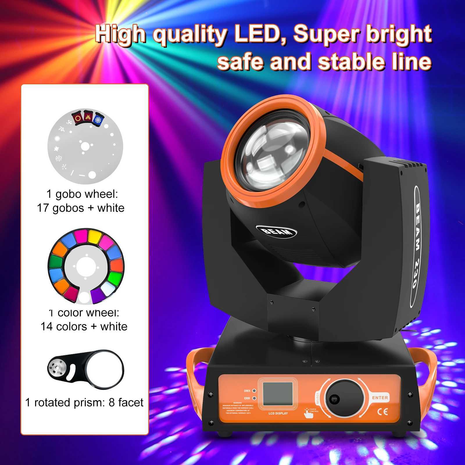 UKing 230W Moving Head Stage Light 16CH DMX512 Beam 7R DJ Projector Disco Party Show Professional Stage Equipment Effect LightXJ250527