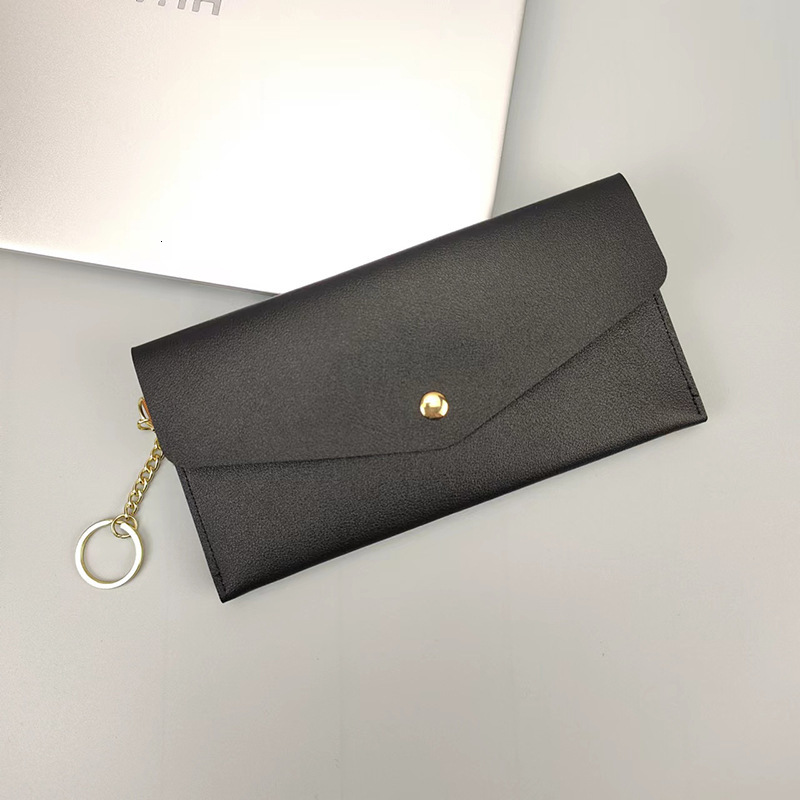 New portable women's long wallet, women's handbag, multi card slot, snap button, fashionable mobile phone bag, designer, fashionable men