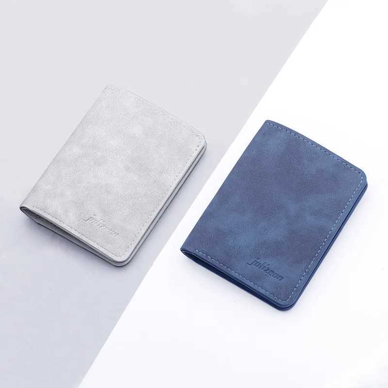 Men/Women Fashion Wallet ID/ Holder Wallet for Men Multi-Card BagHolder Two Fold Small Wallet Black/gray Coin Purse Z250527