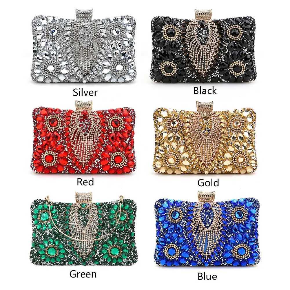 Women Diamond Shoulder Bag Rhinestones Wedding Party Clutch Glitter Evening Bags for Parties Wedding Clubs W250527