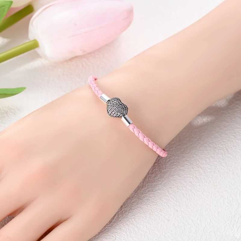 New In 925 Sterling Silver Bracelet For Women Heart Bracelet Fits Original Charms Beads DIY Original Clasp Snake Chain Bracelet W250526