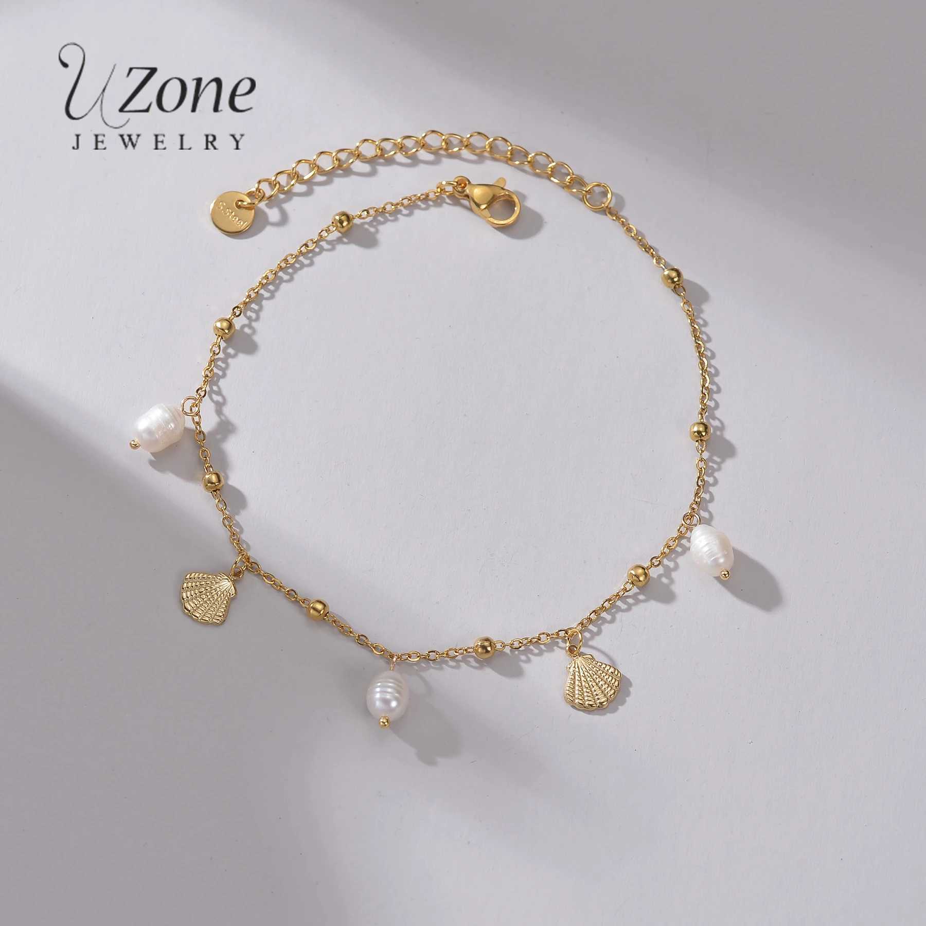 UZone Fashion Bead Pendant Ankle Chain Bracelet On Leg Foot Stainless Steel Adjustable Charm Feet Chain for Women Jewelry Gift W250526