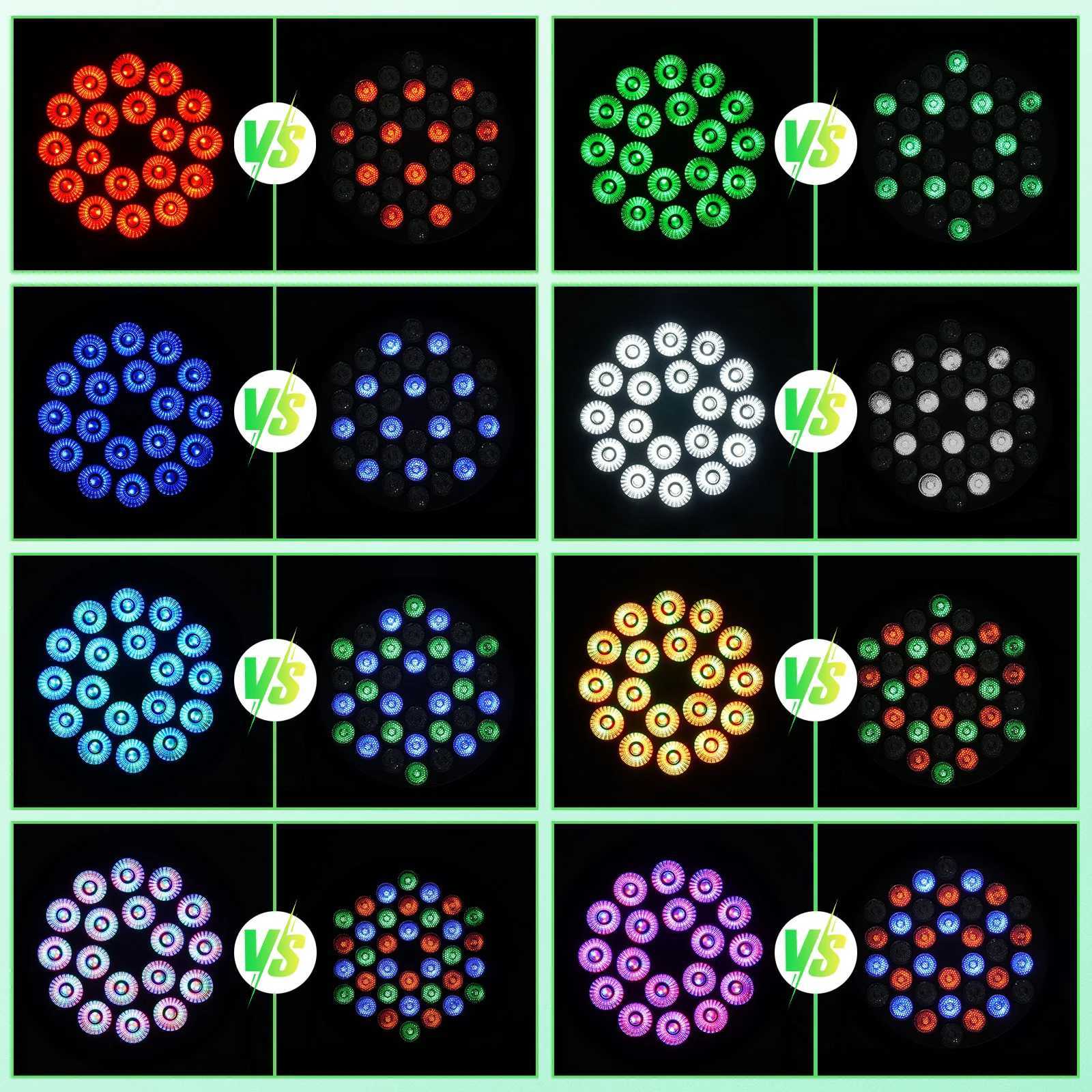 Somspot 4PCS/SET 200W RGBW LED Par Light Rainbow Effect DMX Stage Effect Light Projector for DJ Disco Party Bar Wedding Birthday XJ250527