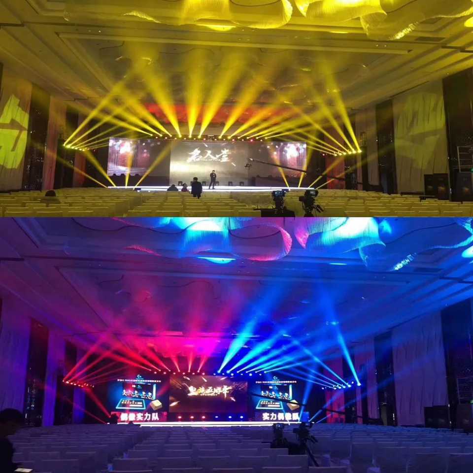 300W Mini BEAM With Halo Effect Moving Head Light 14R Beam Wah Zoom Sharpy 16channels 48 rotating prisms DMX Stage DJ lights XJ250527