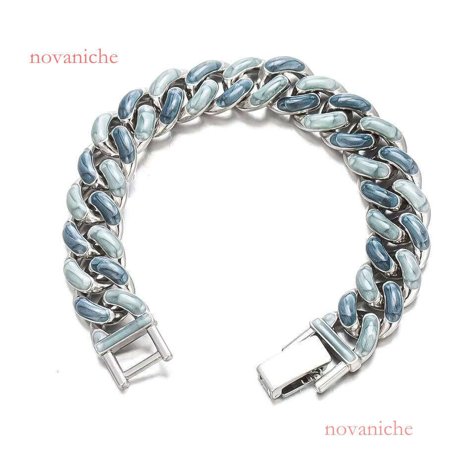 Personalized Hip Hop Fashion Jewelry for Men Women Stainless Steel Couple Bracelet Iced Out Cuban Chain