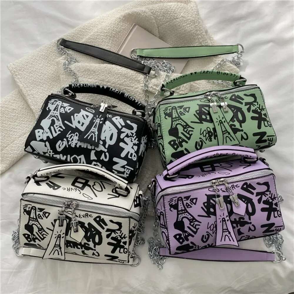 Hot Selling Design Leather And Purse Fashion Crossbody For Graffiti Handbags Shoulder Bags Women Bag Designer Bags
