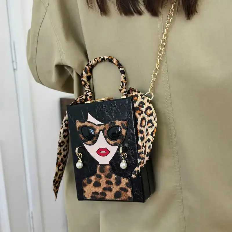 Candy Color Girls Printed Handbags Funny Purses for Women Designer Bag Leopard Box Bags for Women 2025 Evening Bag Clutch Lady W250527
