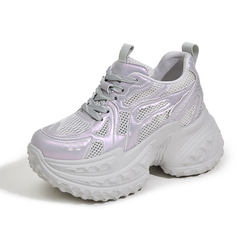 Designer Dad Shoes for Women New 2025 Spring and Autumn Versatile Thick-Soled Casual Sports Shoes with Sponge Cake Small Height Increase Women's 