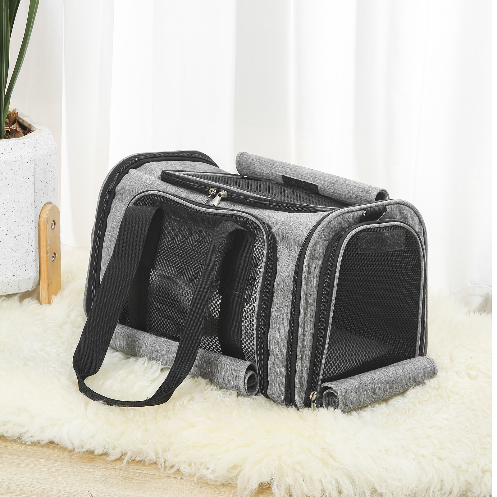 Pet Carrier Bag for Small Medium Cats Dogs Puppies up to 26 Lbs Steel Frame Dog Carrier pricacy-Oriented cat Carrier Collapsible pet Carrier for Easy 